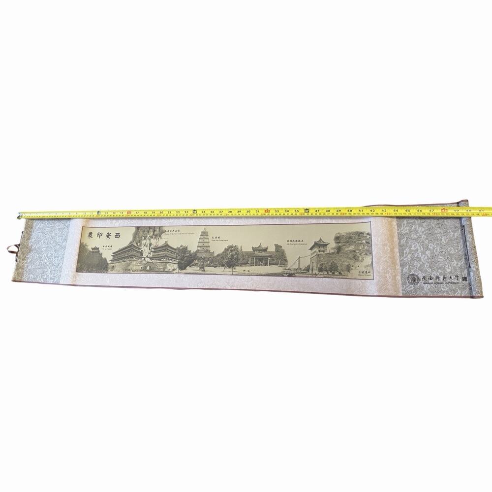 ~ 50” Asian Landmark Art Chinese Souvenir Wall Hanging Decor Scroll